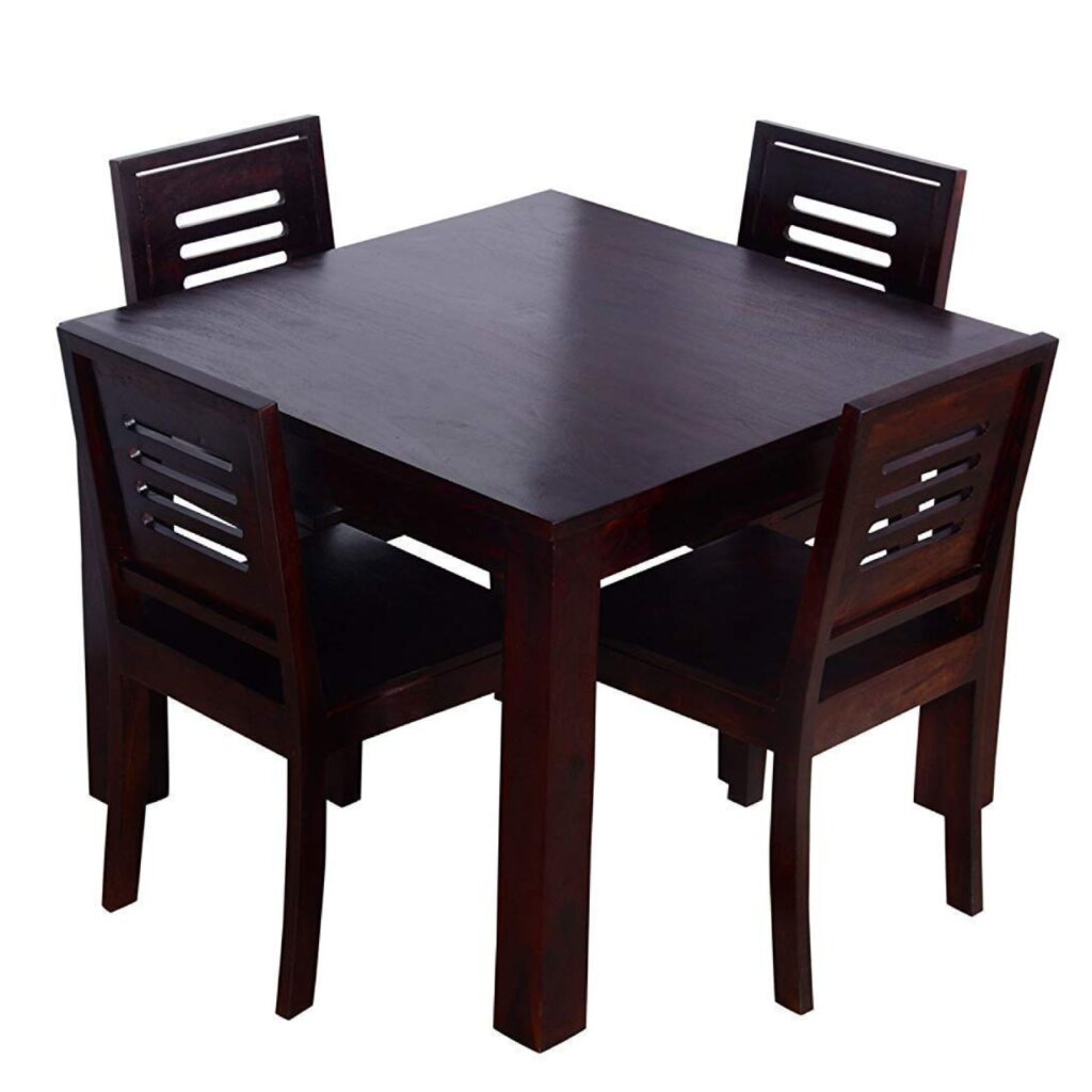 Varsha Furniture Sheesham Wood Wooden Dining Set 4 Seater, Dining Table 